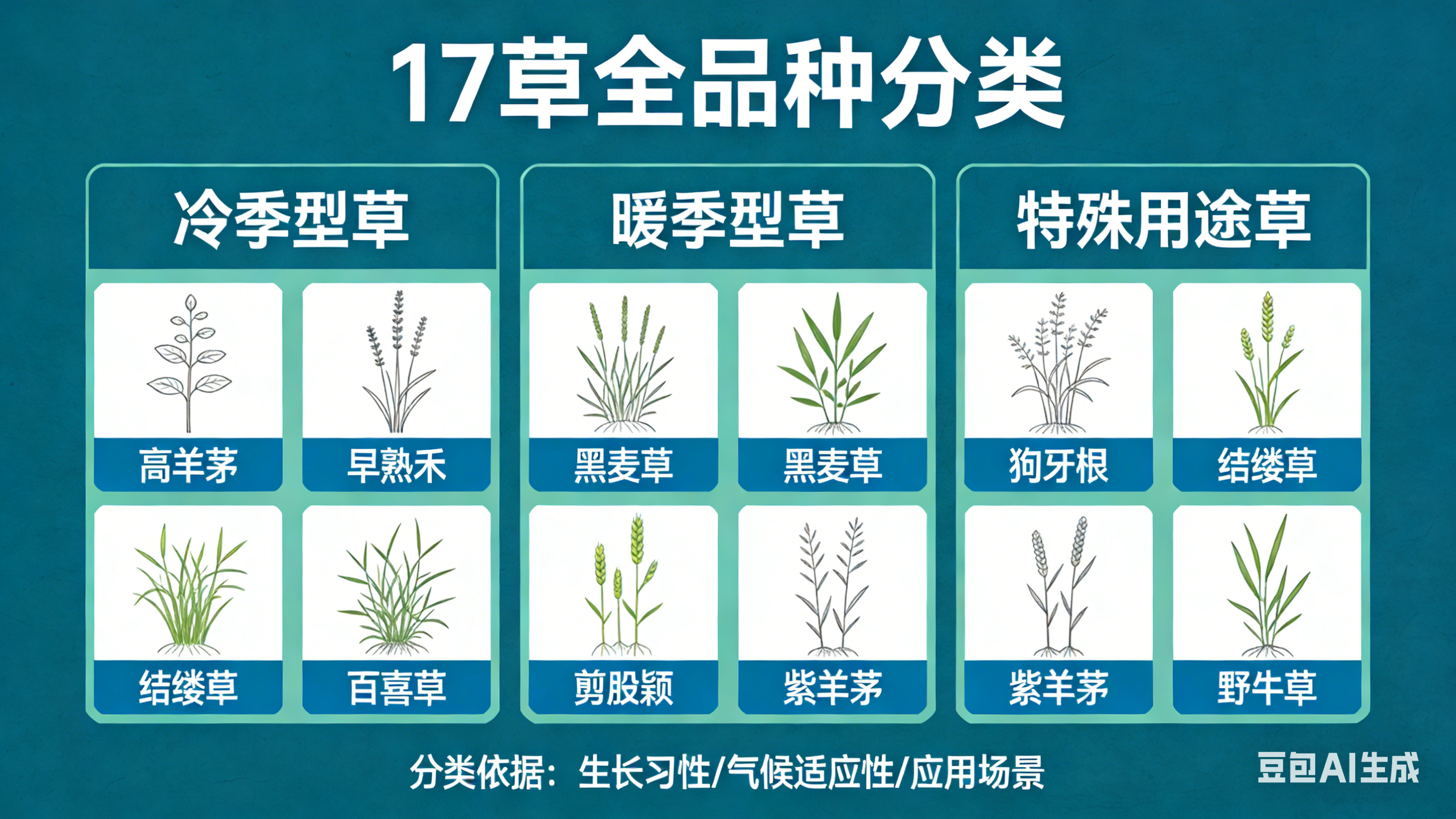 17草全品种分类